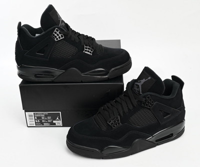 Jordan 4 Retro ''Black Cat'' Men's  Mid Top Basketball Shoes
