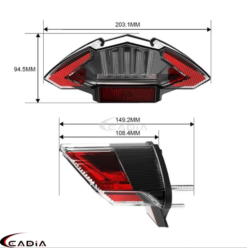 LED Tail Light Integrated Brake Light For BMW F650GS F800GT F800 R S R1200GS ADV - Image 4 of 4