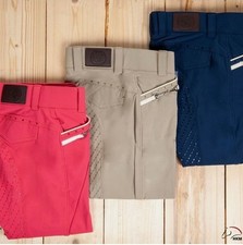 HKM Lauria Garrelli Santa Rosa Pam Vollbesatz Reithose Gr. 42 (21) beige