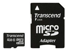 Transcend TS4GUSDHC10 4GB MicroSDHC Class 10 NAND 90MB/s Black microSDXC/SDHC