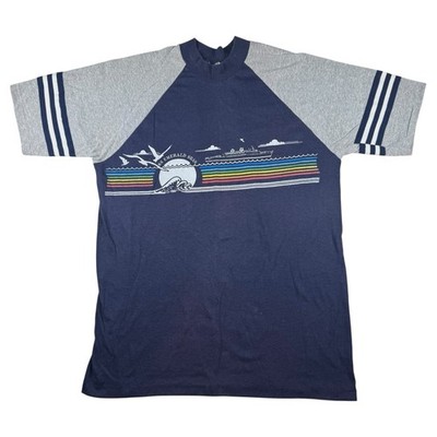 Vintage 70s S.S. Emerald Seas Cruise Ship T-Shirt Sz L Rainbow Designs