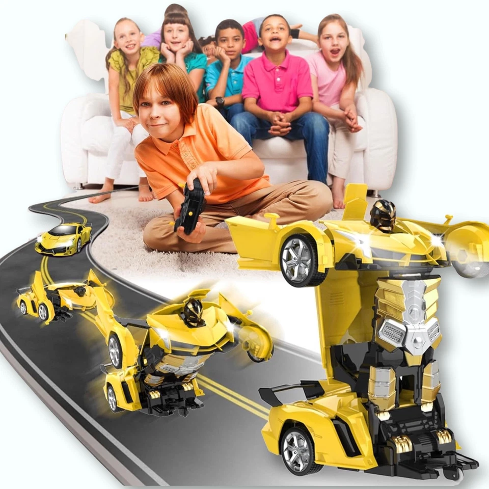 Radio RC Control Remoto 2 En 1 Transformador Vehículo Coche Robot Niño Juguete Regalo Foto 2 de 4