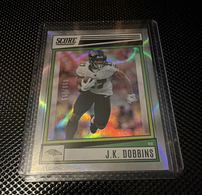 Panini 2022 Score J.K. Dobbins Baltimore Ravens #185 Racer Parallel /199