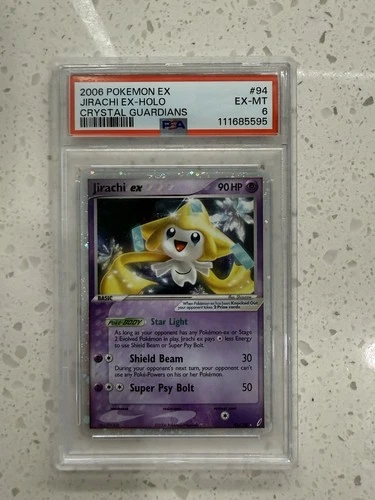 2006 POKEMON EX CRYSTAL GUARDIANS JIRACHI EX #94/100 ULTRA RARE HOLO PSA 6