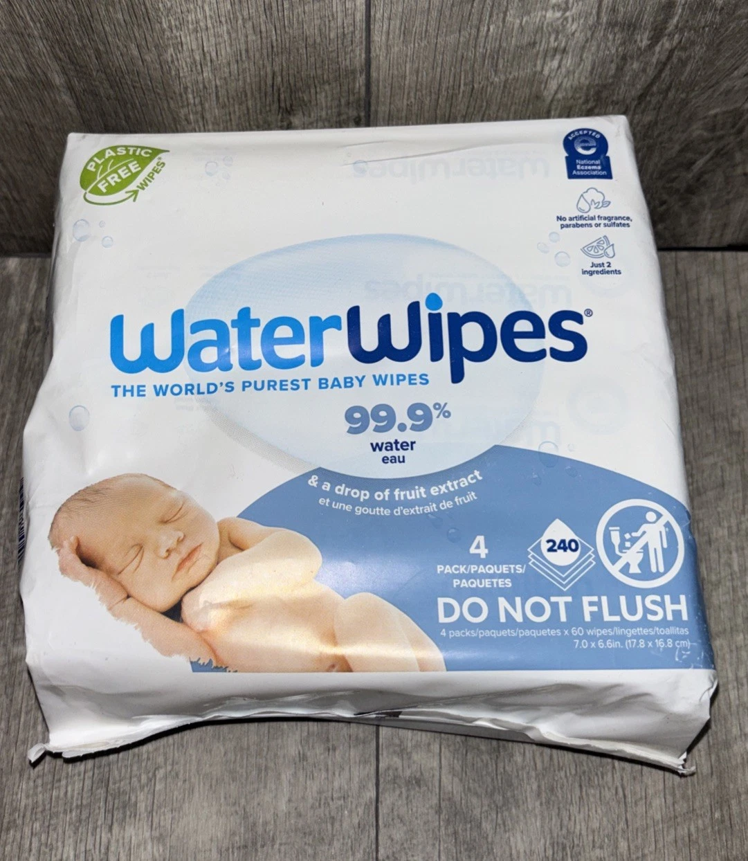 World's Purest Baby Wipes - 240 Count, Gentle, Unscented, Dermatologist Approved
