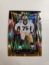 2024 Panini Select - Concourse Taliese Fuaga #56 Black & Yellow Shock Prizm (RC)