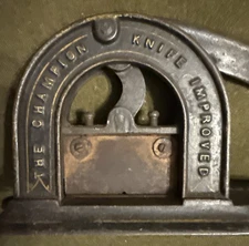 The Champion Knife Tobacco Cutter Improved Cast Iron Pat 1871 Orig Paint Nice!