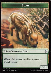 Boar Token (9/20) Throne of Eldraine MTG