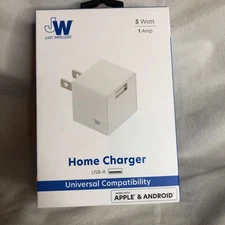 Apple & Micro USB Single USB 1.0A  No Cable AC Charger - White