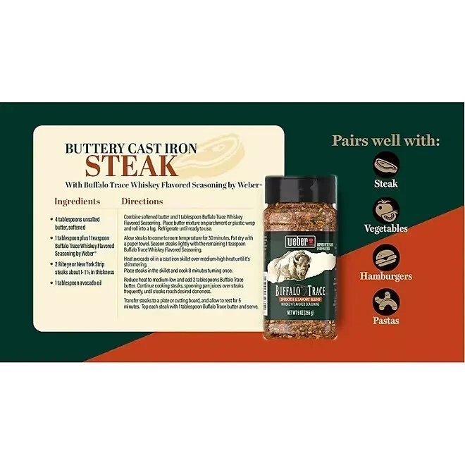 Pacote com 3 temperos Weber Buffalo Trace (9 oz.) ✔✔ - Imagem 4 de 4