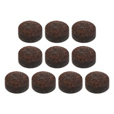 10Pcs 12mm Billiard Pool Cue Tips Snooker Pool Stick Replacement Tips, Brown