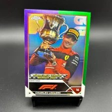 2023 Topps Chrome F1 #144 Charles Leclerc Purple Green Scuderia Ferrari