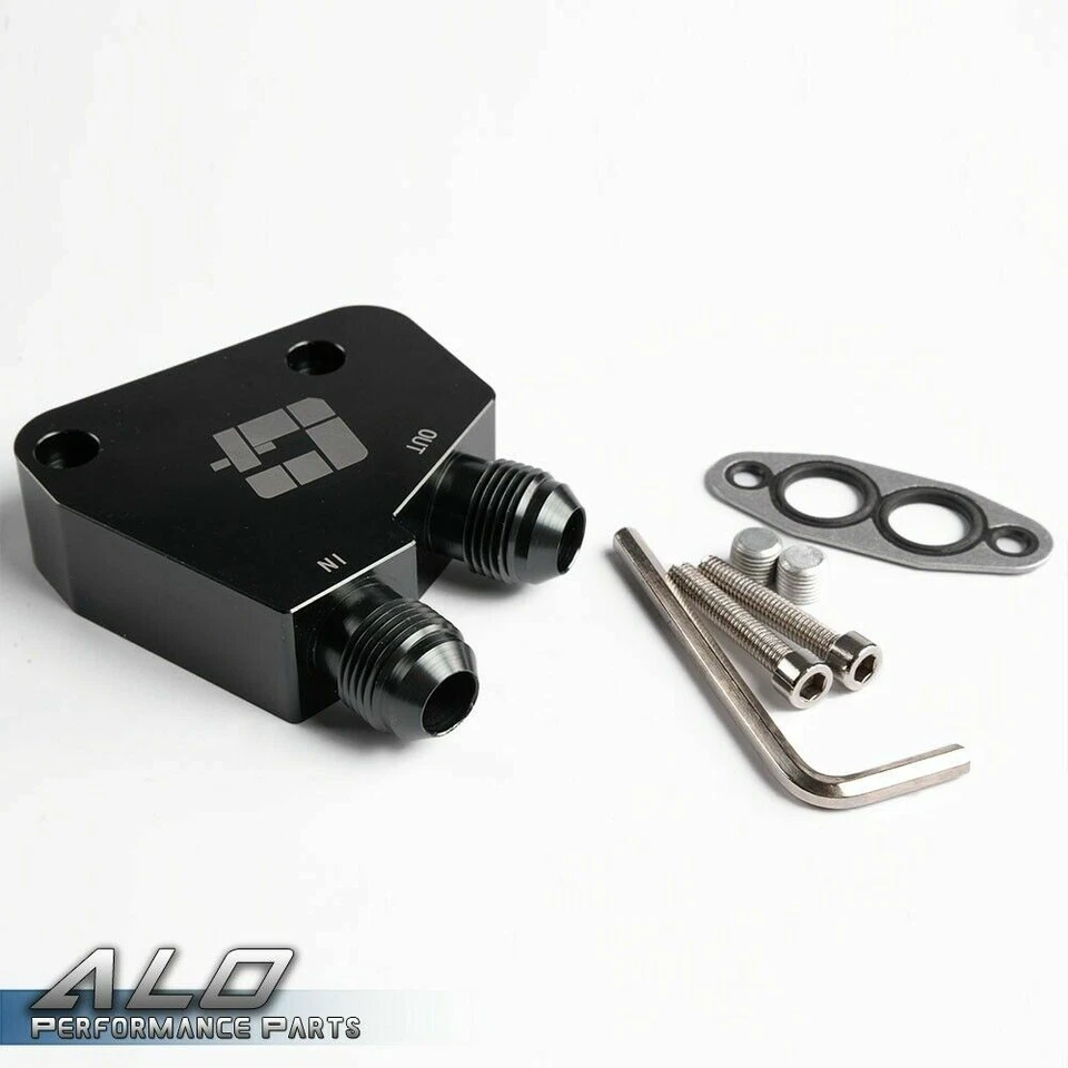 Fit For LS1 LS2 LS3 10AN 25 Row GM Engine Oil Cooler Kit + Sandwich Plate Kit - Image 3 of 4