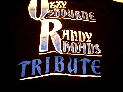 VINTAGE OZZY OSBOURNE RANDY RHOADS TRIBUTE BAND BLACK DBL. GRAPHIC T-SHIRT-1987 - 第 17/17 張圖片