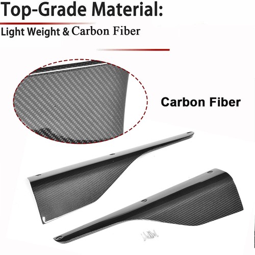 Falda lateral de carbono real extensión divisor de labios WINGLET para BMW F87 M2C 2016-20 - Imagen 9 de 12