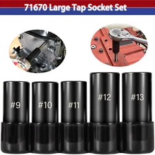 71670 Large Tap Socket Set, 5/8", 11/16", 3/4", 7/8" and 1" Taps 1/2" Drive 5PCS