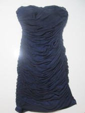 NWT Speachless Womens Size S Strapless Dress Navy Lined Cups Zipper Back Ruched