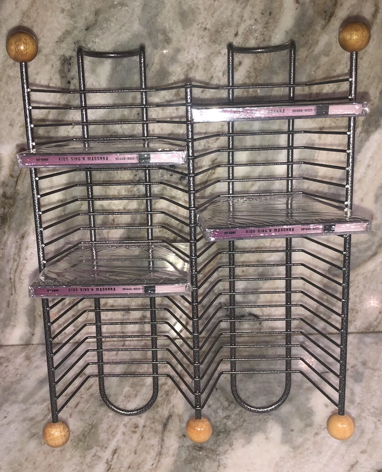 Soporte para CD de 40 piezas con elegantes perillas de madera en la parte superior e inferior - ENVÍO N 24 HR Foto 2 de 4