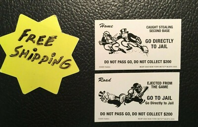 Monopoly GO TO JAIL  New York Mets 2005 Lot of 2 Game Replacements FREE SHIPPING