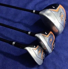 Lot 3 Callaway Xi Hot 1 Driver Set Junior J-Reg Flex Shaft Right Hand RH 1 3 5