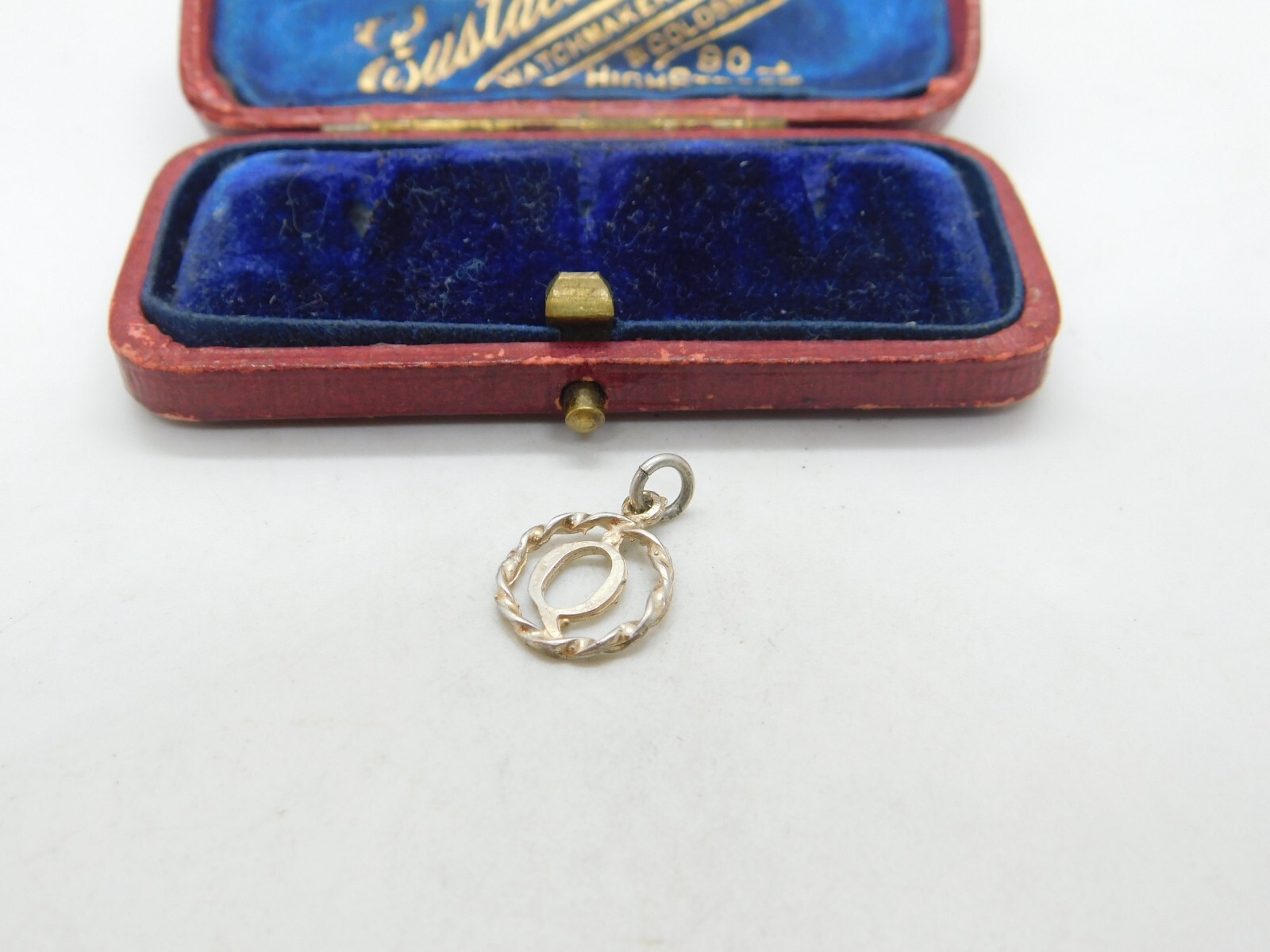 Sterling Silver Q Initial Charm Pendant Vintage c… - image 1