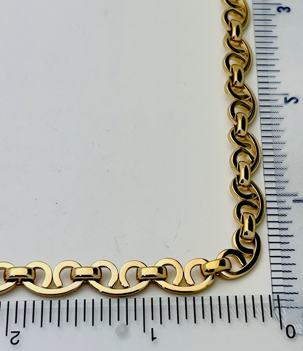 ★VINTAGE HOLLYWOOD★ Pretzel Necklace_VH23N6NE001B Vintage 1990s Gold Plated Pretzel Link Necklace 16” | eBay
