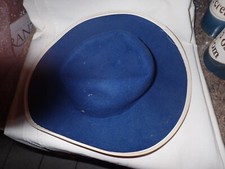 Vintage Kids children's wool Cowboy Hats blue 13.25" x 12"