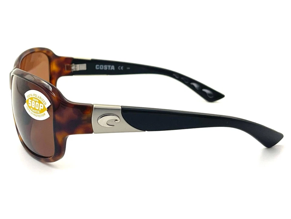 Gafas de sol Costa Del Mar Inlet retro tortuga con plástico negro/cobre 580 Foto 3 de 4