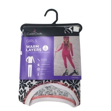 Brand New Cuddl Duds Girls 2-Piece Thermal Baselayer Set Size XSM 4/5