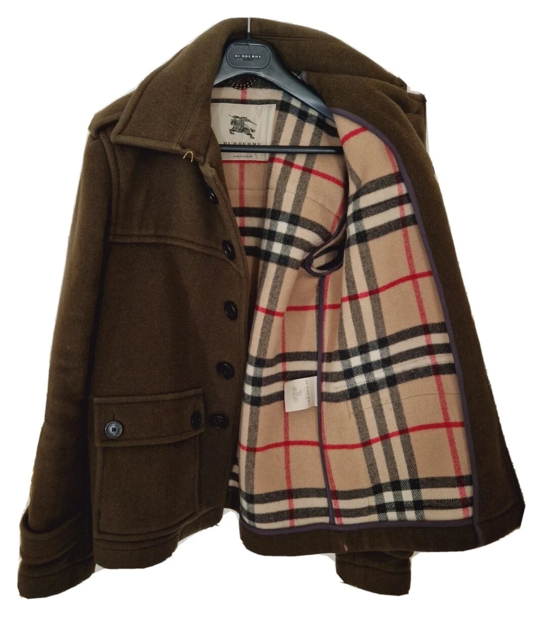 Cappotto giacca uomo LONDON by BURBERRY duffle pea auto taglia media. Prezzo consigliato £ 1.490.