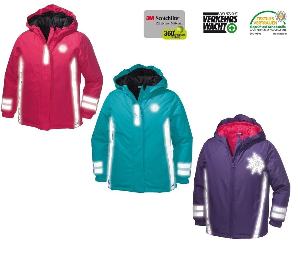 Mädchen Jacke Reflektorjacke 360° Perfekte Übergangsjacke Herbst Frühling - Bild 3 von 3