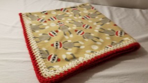 sock monkey blanket