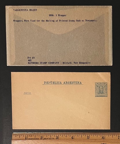 1890 HG E9 Argentina Postal Wrapper Used For Mailing Printed Items Newspapers