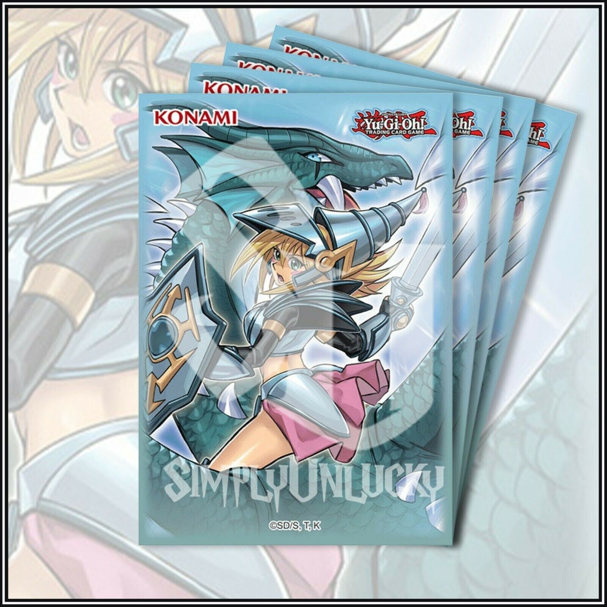 DARK MAGICIAN GIRL DRAGON KNIGHT 50 SLEEVES | *OFFICIAL KONAMI* YuGiOh |  eBay
