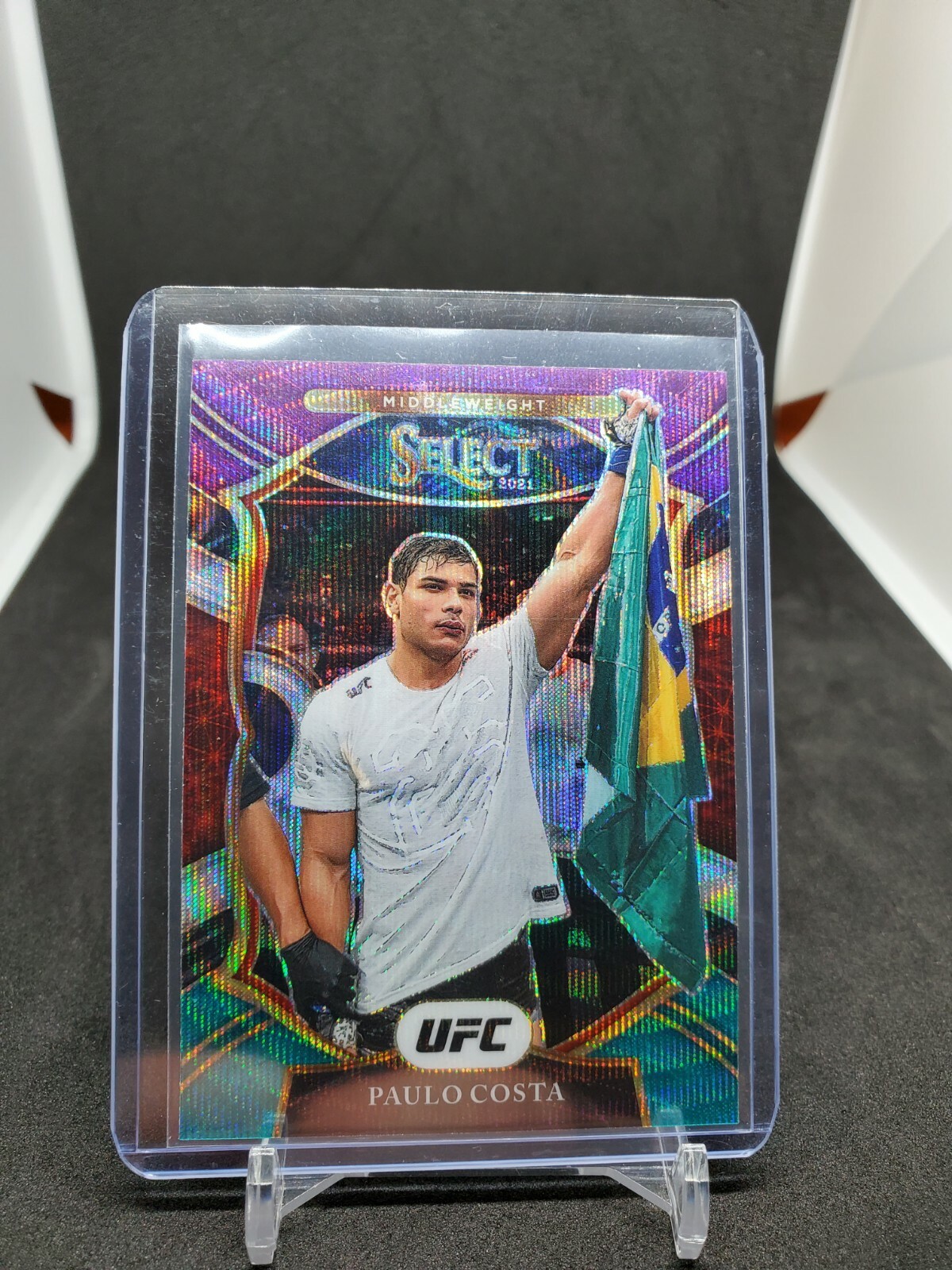 2021 Panini Select UFC Paulo Costa Concourse Tri Color Prizm