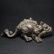 8.8 Inch Old Chinese Bronze Carving Pi Xiu Beast Statue Decoration Collection