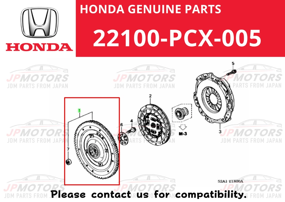 Honda Genuine 2000-03 S2000 S2K AP1 AP2 F20C F22C Flywheel 22100-PCX-005 New JDM - Image 2 of 4