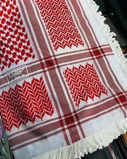Jordanian Palestinian Traditional Shemagh Kef-fiyeh, High Quality Handmade.