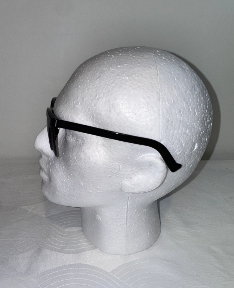 Gafas de sol gris hormiga bandeja de entrada unisex negras brillantes con patrón de lente único negro Foto 2 de 4