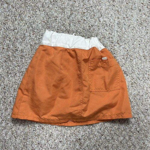 Gap Kids Orange Floral Skirt Girls S Adjustable Waist Short Skirt Canvas Pockets - Picture 7 of 10