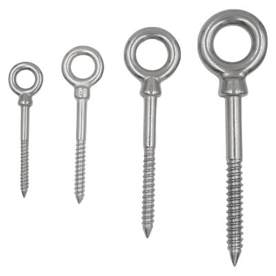 1-100x Augbolzen Holzgewinde Edelstahl A4 Ring Schraube Bolzen rostfrei V4A