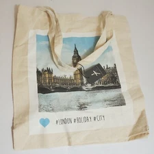 Primark London Tote Bag Big Ben Thames Westminster Atmosphere Cloth Shopper