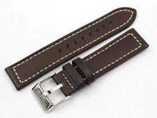 Original Brown Genuine Leather Feast Strap Moor Head Steel Buckle