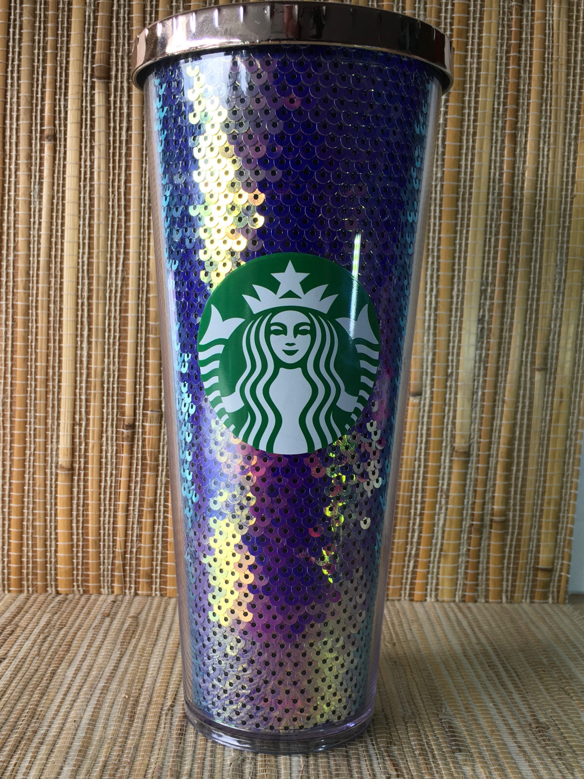 Starbucks 2020 Purple Dark Sequins Holiday Cold Cup 24oz Tumbler eBay
