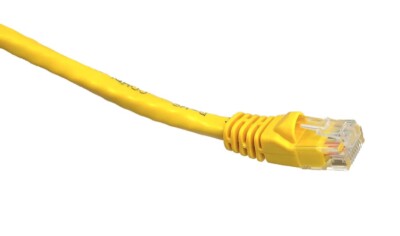 0.5FT CAT6 Ethernet Patch Cable Yellow RJ45 550Mhz UTP 0.15M