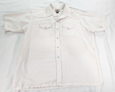 Plains Men's Light Green Western Wear Short Sleeve Shirt w/Pearl Snaps Size  2X | eBay