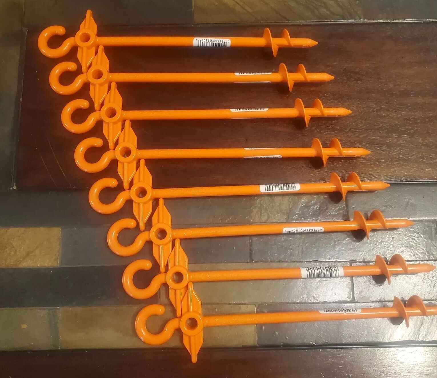 Coghlan Twist Anchor 12.5" Screw In Tent Anchor  LOT of 8  Durable Plastic 