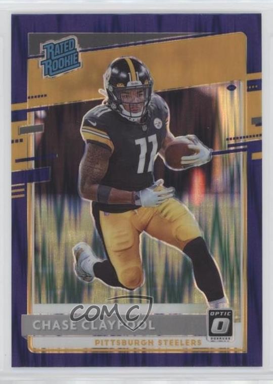 2020 Donruss Optic Rated Rookies Purple Shock Prizm Chase Claypool Rookie RC