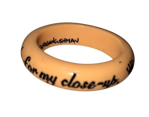 Jessica Kagan Cushman Beige Resin Bangle Bracelet ready for my close up Y2K