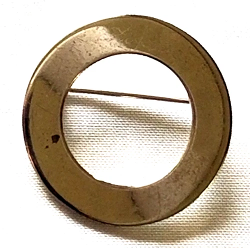 VTG Danecraft Sterling Silver Brooch Simple Elegant O Ring Circle Tie Tack Scarf